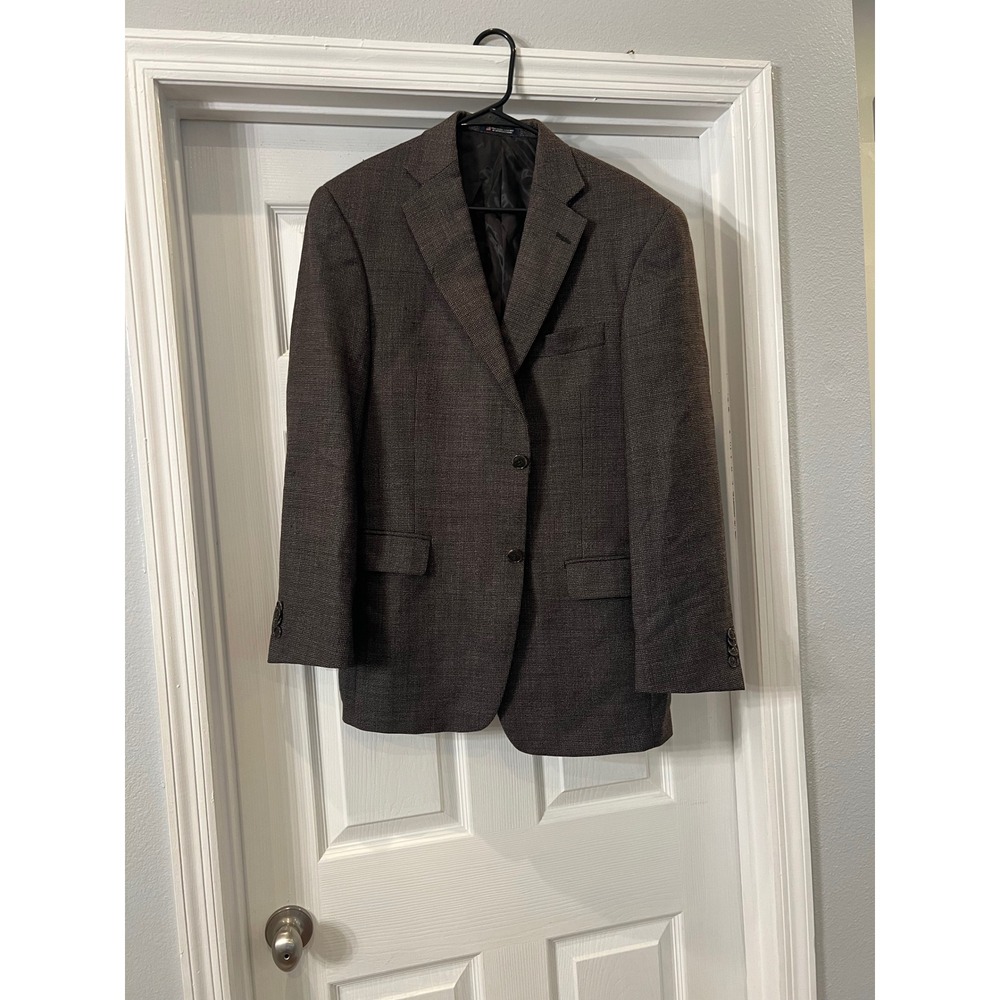 Dillards Black Blazer Sport Coat Textured Two Button Jacket